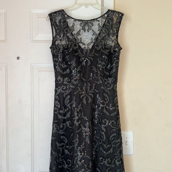 Calvin Klein Evening Gown Black
Metallic Lace Size 4 - Picture 4 of 11